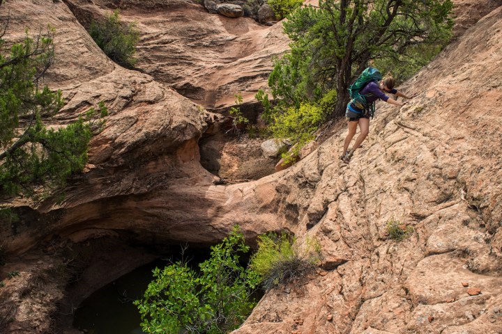 a man riding a bike down a dirt trail