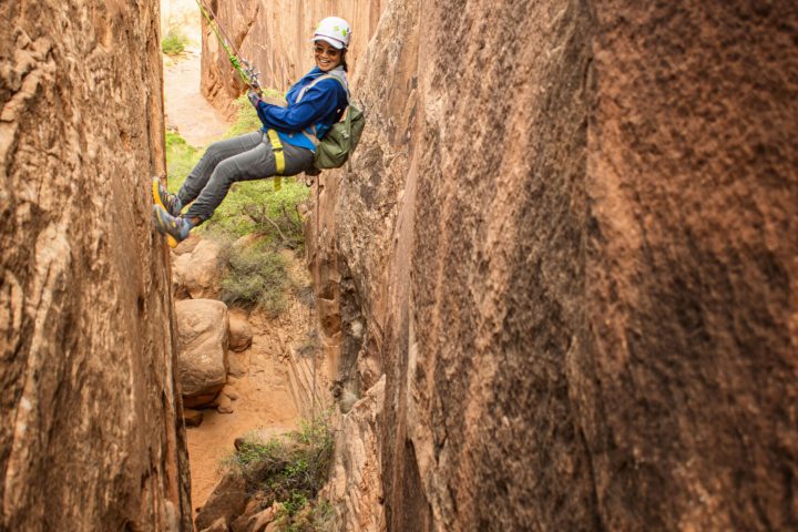 a man standing on a rock