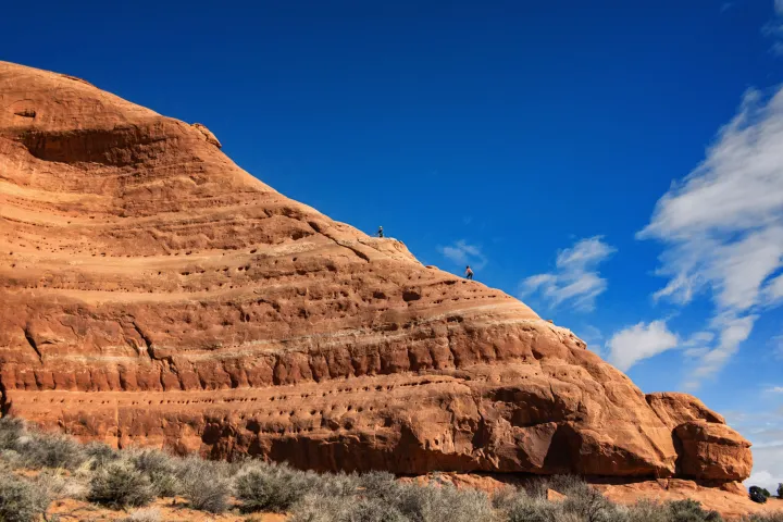 a canyon with a mountain in the background