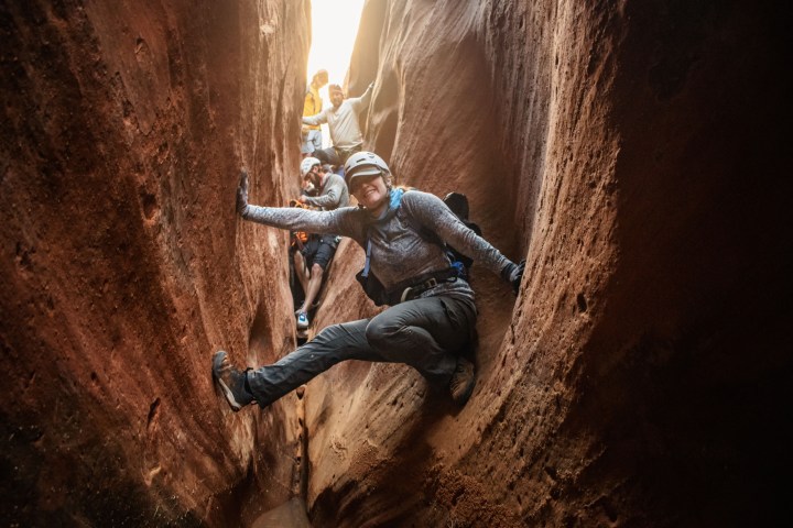 a man riding a elephant