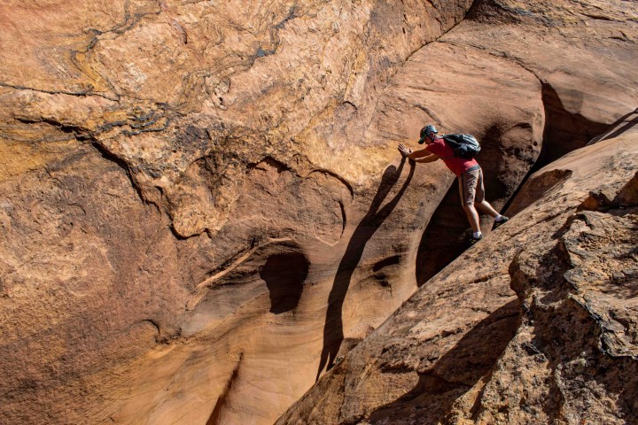 a man standing on a rock