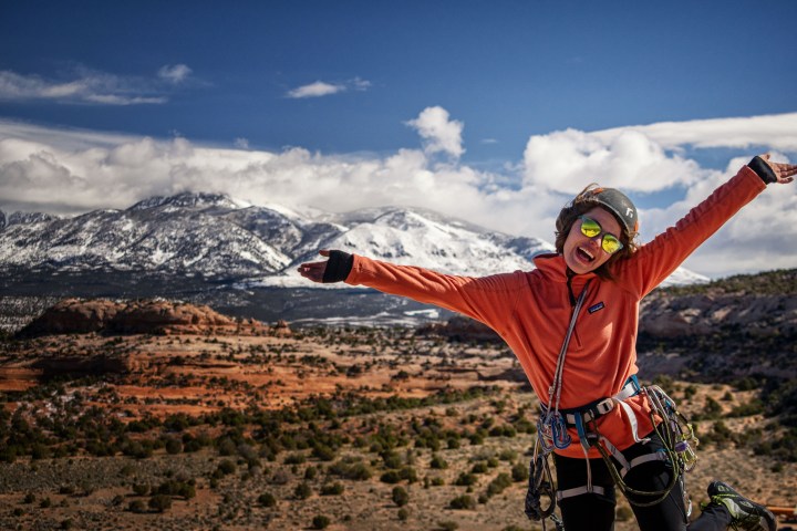 a man riding on top of a mountain