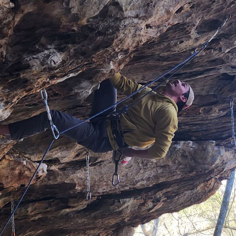 a man standing on a rock